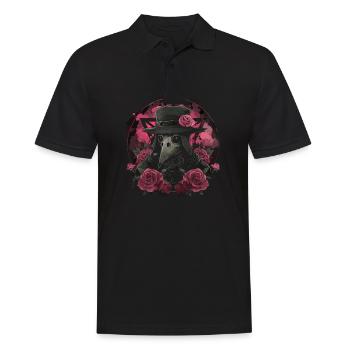 Plague Doctor Kawaii Pastel Gothic - Männer Poloshirt - Schwarz - Vorne - Kai (181cm)