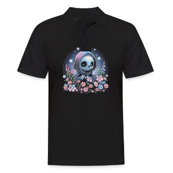 Kawaii Reaper Pastel Goth Cute Anime - Männer Poloshirt - Schwarz - Vorne - Kai (181cm)