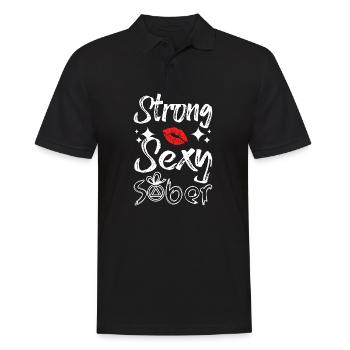 Sobriety Women Strong sexy Sober - Männer Poloshirt - Schwarz - Vorne - Kai (181cm)