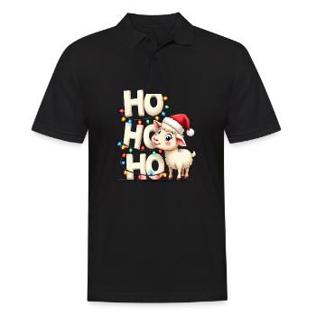 ho ho ho schaf spruch weihnachts hemden für männer - Männer Poloshirt - Schwarz - Vorne - Kai (181cm)