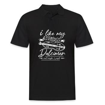 I like my dulcimer and maybe 3 people - Men's Polo Shirt - black - Front - Kai (181cm)