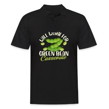 Fonctionnera pour la casserole de haricots verts Thanksgiving - Polo Homme - noir - Devant - Kai (181cm)