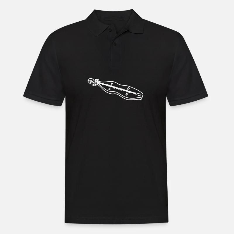 Dessin au trait Dulcimer - Polo Homme - noir