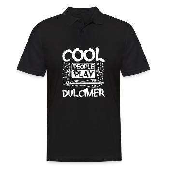 Cool people play Dulcimer - Men's Polo Shirt - black - Front - Kai (181cm)