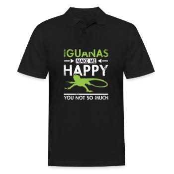 Iguanas make me happy you not so much - Männer Poloshirt - Schwarz - Vorne - Kai (181cm)
