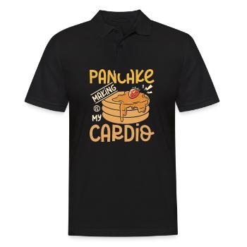 La fabrication de crêpes est mon cardio - Polo Homme - noir - Devant - Kai (181cm)