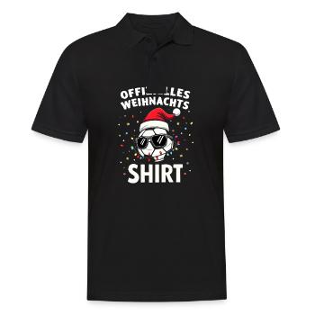 Lustiger Fußball - Spruch Weihnachten Advent Fest - Männer Poloshirt - Schwarz - Vorne - Kai (181cm)