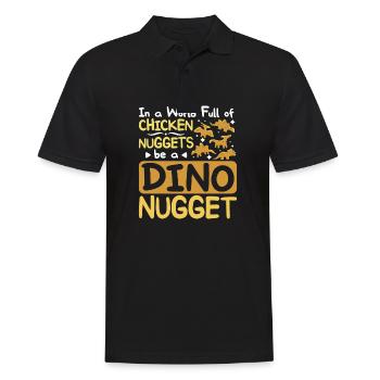 Dans le monde plein de nuggets de poulet être une pépite de dinosaure - Polo Homme - noir - Devant - Kai (181cm)