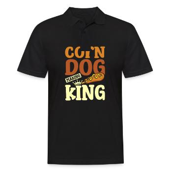 Chien de maïs faire roi - Polo Homme - noir - Devant - Kai (181cm)
