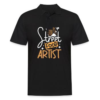 Artiste de la street food Fabricant de churros - Polo Homme - noir - Devant - Kai (181cm)