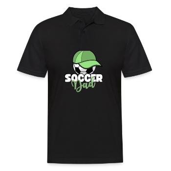 Soccer Dad Fußball Papa Fußballer Vater Spruch. - Männer Poloshirt - Schwarz - Vorne - Kai (181cm)