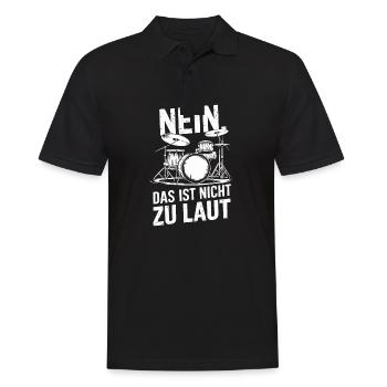 Drummer Schlagzeug Schlagzeuger Schlagzeugspieler - Männer Poloshirt - Schwarz - Vorne - Kai (181cm)