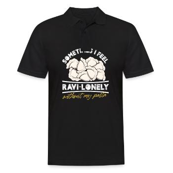 Parfois, je me sens ravi-lown sans mes pâtes - Polo Homme - noir - Devant - Kai (181cm)
