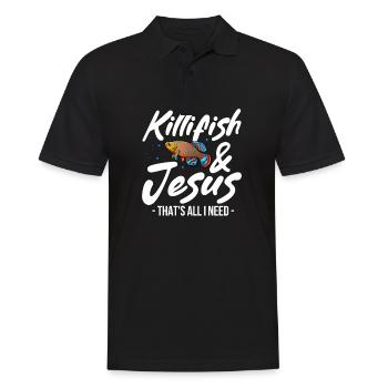 killifish and jesus thats all I need Design - Männer Poloshirt - Schwarz - Vorne - Kai (181cm)