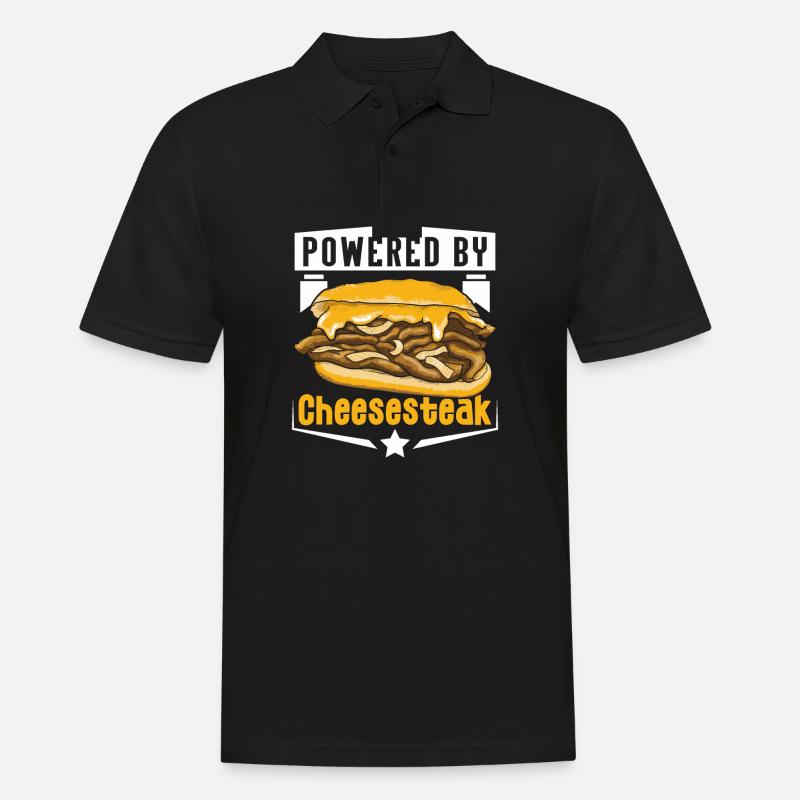 Propulsé par Cheesesteak - Polo Homme - noir
