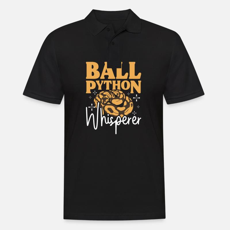 Ball python whisperer - Männer Poloshirt - Schwarz