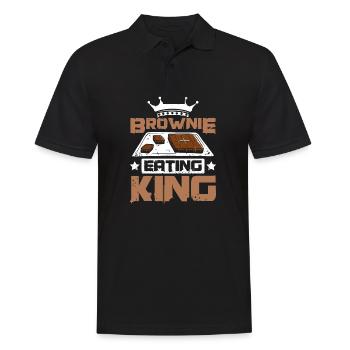 Brownie eating King - Men's Polo Shirt - black - Front - Kai (181cm)
