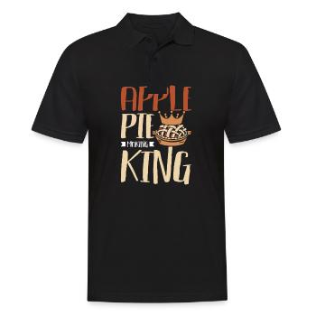 Apple pie making king - Männer Poloshirt - Schwarz - Vorne - Kai (181cm)