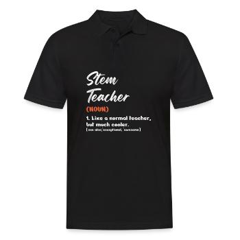 STEM Teacher Like A Normal Teacher But Much Cooler - Men's Polo Shirt - black - Front - Kai (181cm)