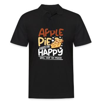 La tarte aux pommes me rend heureux vous, pas tellement - Polo Homme - noir - Devant - Kai (181cm)