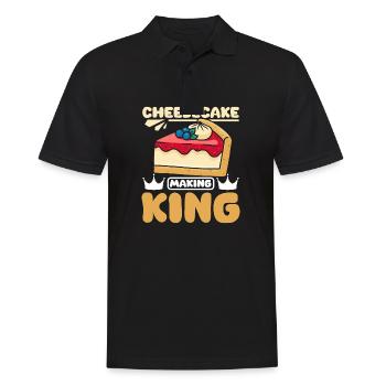 Cheesecake making king - Men's Polo Shirt - black - Front - Kai (181cm)