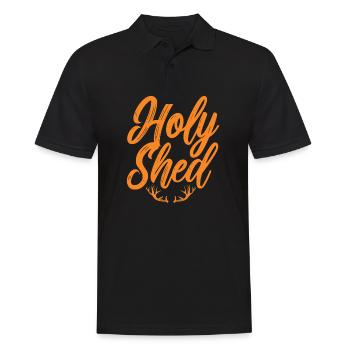 Holy Shed Bow Hunter Hunting Season Antler - Men's Polo Shirt - black - Front - Kai (181cm)