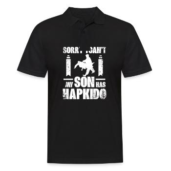 Désolé je ne peux pas, mon fils a Hapkido - Polo Homme - noir - Devant - Kai (181cm)