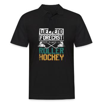 Prévisions pour le week-end 100% de chances de roller hockey - Polo Homme - noir - Devant - Kai (181cm)