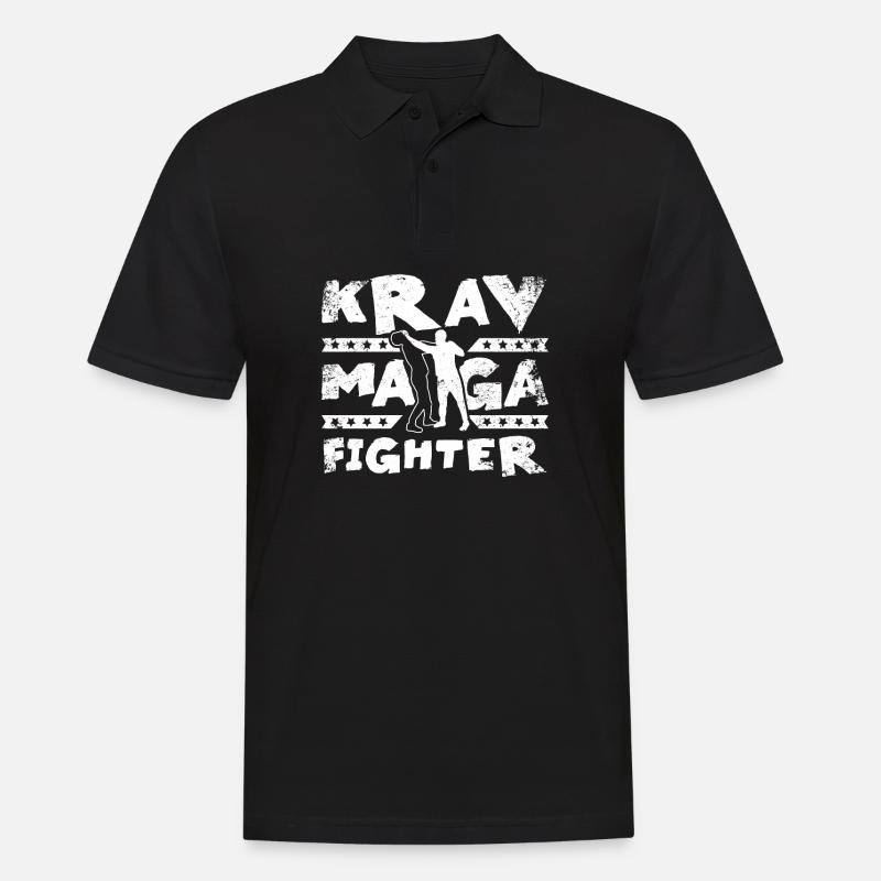 Krav maga fighter - Männer Poloshirt - Schwarz