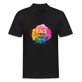 Face Painter Like A Normal Job Only Cooler Skin - Männer Poloshirt - Schwarz - Vorne - Kai (181cm)