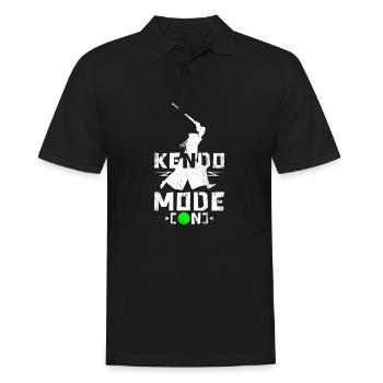 Kendo mode on - Men's Polo Shirt - black - Front - Kai (181cm)
