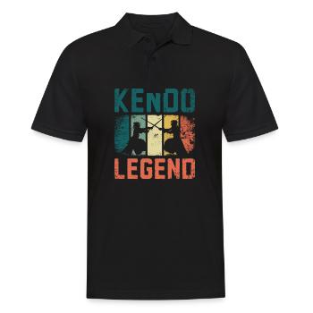 Kendo Legend - Men's Polo Shirt - black - Front - Kai (181cm)