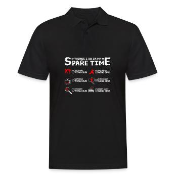 Things I do in my spare time training wing chun - Men's Polo Shirt - black - Front - Kai (181cm)