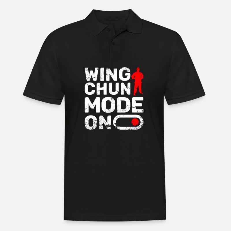 Mode Wing chun activé - Polo Homme - noir