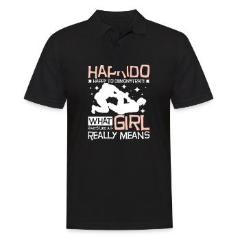 Une fille frappe comme Hapkido - Polo Homme - noir - Devant - Kai (181cm)