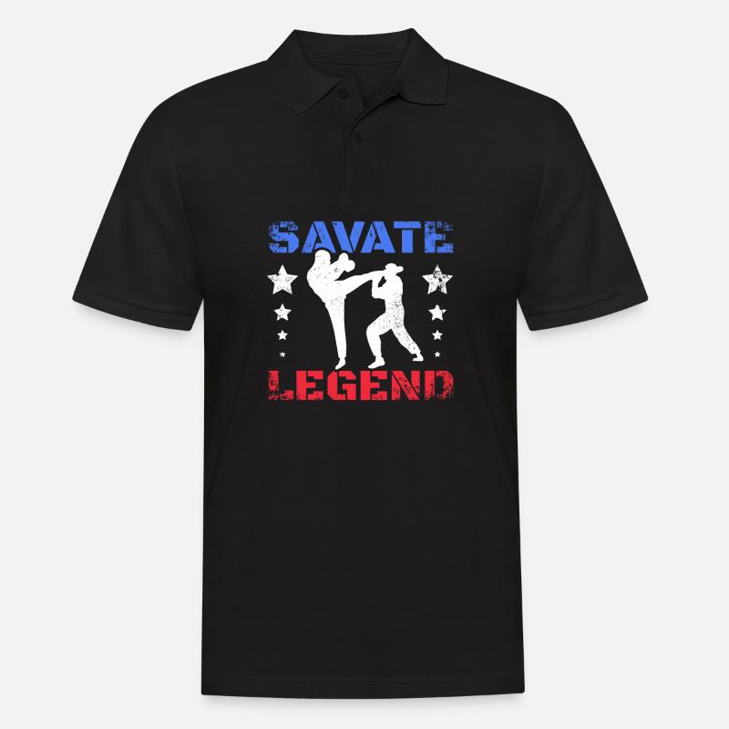 Savate Legend - Männer Poloshirt - Schwarz
