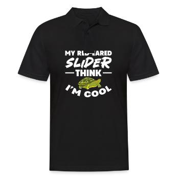 My Red-Eared Slider Think I'm Cool Pet Turtle - Männer Poloshirt - Schwarz - Vorne - Kai (181cm)