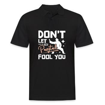 Tai chi girl don't let the ponytail fool you - Men's Polo Shirt - black - Front - Kai (181cm)
