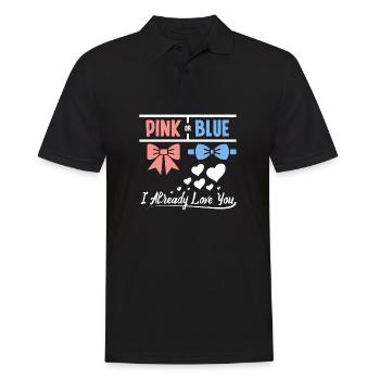 Pink or blue I already love you - Männer Poloshirt - Schwarz - Vorne - Kai (181cm)