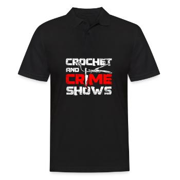 Crochet and crime shows - Men's Polo Shirt - black - Front - Kai (181cm)
