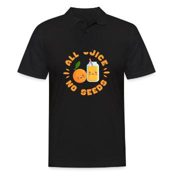 Tous les jus Sans graines Vasectomie Stérilisation masculine - Polo Homme - noir - Devant - Kai (181cm)