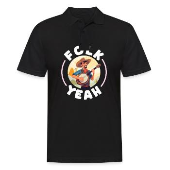 Folk Musique folklorique américaine Joueur de banjo - Polo Homme - noir - Devant - Kai (181cm)