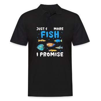 Just One More Fish I Promise Aquascaping Fish - Men's Polo Shirt - black - Front - Kai (181cm)