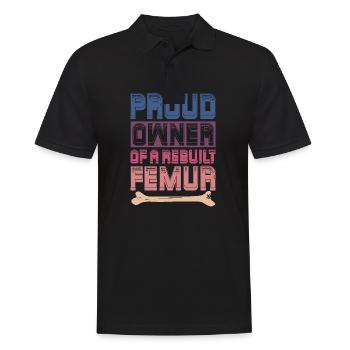 Fier propriétaire d’un fémur reconstruit - Polo Homme - noir - Devant - Kai (181cm)