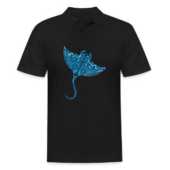 Manta Ray Scuba Diving Marine Deep Sea Creature - Männer Poloshirt - Schwarz - Vorne - Kai (181cm)