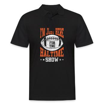 I'm Just Here For The Halftime Show Field Sports - Männer Poloshirt - Schwarz - Vorne - Kai (181cm)