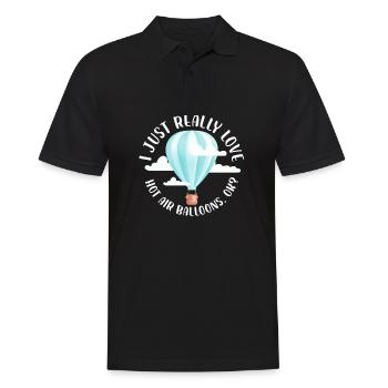 I Just Really Love Hot Air Balloons Ok Ballooning - Männer Poloshirt - Schwarz - Vorne - Kai (181cm)