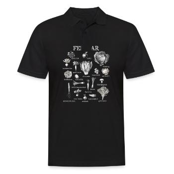February Seasonal Vegetables and Fruits Collage - Men's Polo Shirt - black - Front - Kai (181cm)