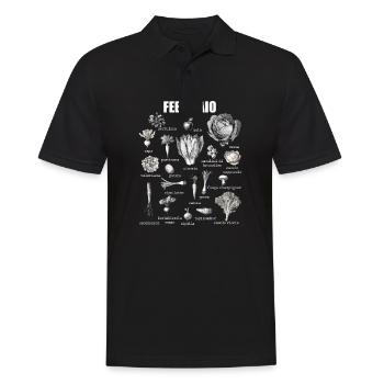 Collage of seasonal fruit and vegetables of February - Men's Polo Shirt - black - Front - Kai (181cm)