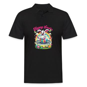 Easter Happy Easter Easter Bunny Easter Egg Spring - Men's Polo Shirt - black - Front - Kai (181cm)